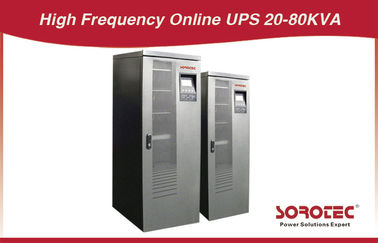 เฟสสามเฟส 380V AC 20, 40, 80 KVA เครื่อง UPS ออนไลน์ความถี่สูงพร้อมด้วย RS232, AS400, RS485