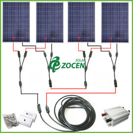ยืนอยู่คนเดียวแบบพกพา 400W พื้นแผงพลังงานแสงอาทิตย์ติดตั้งระบบ 110V - 240V
