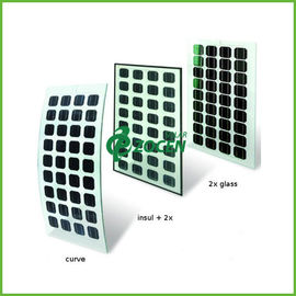 180W กระจกนิรภัยดับเบิลกระจกแผงโซลาร์เซลล์ 125 * 125mm โมโน - คริสตัลสำหรับบ้าน