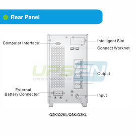 เฟสเดียว 2KVA ความถี่สูงออนไลน์ UPS True Online Ups แปลงดับเบิล