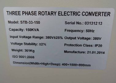 150 KVA 3 เฟสวิศวกรรมแรงดันไฟฟ้าอัตโนมัติเต็มรูปแบบ Regulator สำหรับ CT สแกนเนอร์ / ระบบ MRI