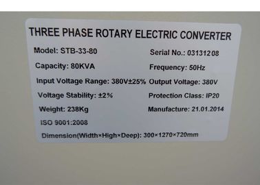 ร่ม / กลางแจ้ง Regulator 80 KVA IP20 สามเฟสแรงดันไฟฟ้าอัตโนมัติ