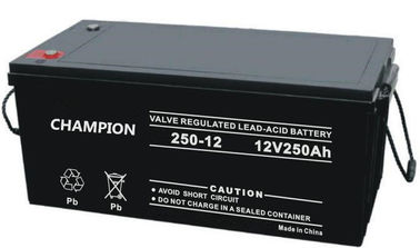 6FM250G 12v 250ah แบตเตอรี่ตะกั่วกรดแสงอาทิตย์สำหรับชาร์จไฟได้สำหรับระบบไฟฟ้านอกระบบสุริยุปราคา